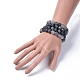 Bracelets extensibles avec perles de pierre précieuse naturelle BJEW-JB04165-4