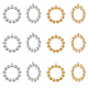 UNICRAFTALE 12pcs 2 Colors 304 Stainless Steel Ring Shape Pendant Rhinestone Settings Pendants Dangle Earrings Charms Metal Polishing Hollow Link Charm for Bracelets Crafts Jewelry Making STAS-UN0043-13-1