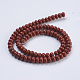 Chapelets de perles en jaspe rouge naturel G-P354-05-6x4mm-2