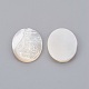 Cabochons en coquille de nacre blanche naturelle SHEL-P072-01-2