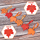 AHANDMAKER 18Pcs Fall Thanksgiving Maple Leaf Wood Maple Leaf Hanging Decors Small Tree Hanging Ornament Wood Maple Leaf Cutouts Decoration Fall Harvest Decors for Thanksgiving Halloween DIY Craft WOOD-GA0001-53-4