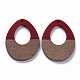 Opaque Resin & Walnut Wood Pendants RESI-T035-37-3