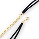 Faux Suede Cord Two-Tiered Necklaces NJEW-R235-58-3