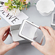 SUPERFINDINGS 6pcs Rectangular Metal Empty Hinged Tins Tinplate Storage Box With Clear Window for Home Organizer CON-FH0001-04-3
