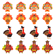 Sunnyclue 16 pièces 4 styles pendentifs acryliques opaques pour le jour de Thanksgiving SACR-SC0001-18-1