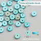 SUNNYCLUE 1 Box 122Pcs Gemstone Heishi Beads Natural Howlite Bead Flat Round Beads 8mm Beaded Disc Stone Loose Spacer Beads for Jewelry Making Beading Kit Turquoise Color Bracelet Necklace Supplies G-SC0002-29-2