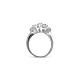 TINYSAND@ Sterling Silver Cubic Zirconia Swirl Engagement Ring TS-R162-S-75-5
