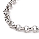 304 bracelet chaîne rolo en acier inoxydable pour homme femme BJEW-E031-06P-06-2