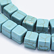 Chapelets de perles en turquoise synthétique X-TURQ-F009-02-6x6mm-3