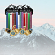 Спортивная тема железная вешалка для медалей настенная стойка для дисплея ODIS-WH0021-645-7