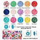 SUNNYCLUE About 6350Pcs 16 Colors Colorful Clay Beads Flat Round Disc Flower Polymer Loose Handmade Bead Rainbow Heishi Chips for Jewelry Making DIY Necklaces Bracelets Crafts Supplies Accessory CLAY-SC0001-24-2