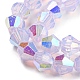Hebras de perlas de vidrio transparentes pintadas para hornear GLAA-F029-TM6mm-4