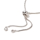 Bracciale scorrevole ovale con perline di perle naturali BJEW-JB09315-01-5