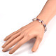 Natural Gemstone Beaded Stretch Bracelets BJEW-JB01823-02-3
