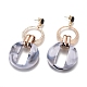 Imitation Gemstone Style Acrylic Dangle Earrings EJEW-JE03673-05-3