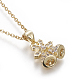 Ожерелье с кулоном из кубического циркония NJEW-I230-23-3