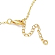 Goldene Messing-Strass-Anhänger-Halskette mit Kabelketten NJEW-P278-A04-3