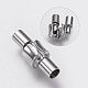 304 Stainless Steel European Magnetic Clasps with Cord Ends STAS-P180-12P-4mm-1