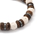 Bracelets extensibles en pierre de lave naturelle (teints) BJEW-JB05359-02-2
