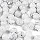 Perline rotonde in howlite naturale 100pz 8mm DIY-LS0002-24-4