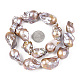 Hebras de perlas keshi de perlas barrocas naturales PEAR-S019-04D-6