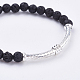 Natural Lava Rock Beaded Necklaces & Stretch Bracelets Jewelry Sets SJEW-JS00919-01-6