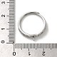925 anello regolabile in argento sterling placcato in rodio con micro pavè di zirconi STER-NH0001-63P-4