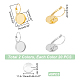 Kit de fabrication de boucles d'oreilles dôme vierge unicraftale bricolage STAS-UN0047-79-3