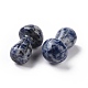 Natürlicher Guasha-Jaspis-Stein mit blauem Fleck G-A205-25U-3