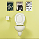 Superdant lustiges Hunde-Toilette-Metall-Blechschild „Remember To Wipe Bathroom“ AJEW-WH0189-213-6