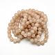 Chapelets de perles en verre craquelé peint DGLA-Q023-4mm-YS25-3