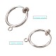 316 Surgical Stainless Steel Clip-on Hoop Earrings X-STAS-S101-15mm-01P-2