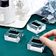 FINGERINSPIRE 3Pcs Clear Acrylic Ring Display Stand with Black Velvet 4x4x1.9cm Square Transparent Ring Display Holder Ring Storage for Store Showcase and Home Jewelry Organize RDIS-FG0001-20-3
