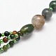 Natural Moss Agate Graduated Beaded Necklaces NJEW-F113-01C-3
