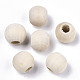 50 Stück unvollendete europäische Perlen aus Naturholz WOOD-TA0001-83-1