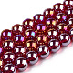 Chapelets de perles en verre transparent électrolytique GLAA-T032-T10mm-AB20-1