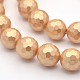 Round Shell Pearl Bead Strands BSHE-M009-8mm-02-1