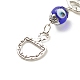 Vidrio azul turco mal de ojo colgante decoración HJEW-I008-06AS-4