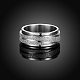 Titanio acciaio 316l anelli a larga banda alla moda RJEW-BB07150-6-2