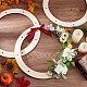 FINGERINSPIRE 6 pcs Wooden Floral Craft Rings 11.5inch Wheat Color Creations Wreath Frames Unfinished Wood Circles for DIY Wind Chimes DIY-WH0043-05C-5