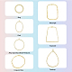HOBBIESAY 42pcs 8 Style Alloy Linking Rings Light Gold Open Back Bezel Charms Geometric Hollow Frame DIY Resin Mmbossed Mixed Earrings Pendant Beaded Hoop Frame Jewelry Making DIY-HY0001-23-5