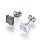 304 Stainless Steel Stud Earrings & Pendant Necklaces & Link Bracelets Jewelry Sets SJEW-L135-01E-4