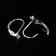 Accessoires pour boucles d'oreilles dormeuses en argent sterling plaqué rhodium STER-I017-084B-P-5