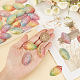 OLYCRAFT 380Pcs Dangle Earring Making Kit Colorful Leaf Acrylic Earring Pendants Unfinished Leaf Charms with Brass Earring Hooks and Jump Rings for Earring Jewelry Findings - 6 Color DIY-OC0007-66-3