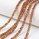 Electroplate Transparent Glass Beads Strands EGLA-A034-T4mm-R14-1