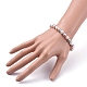 Runde Muschel Perle Stretch Perlen Armbänder BJEW-JB05510-01-3