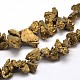 Nuggets Natural Druzy Electroplate Crystal Agate Graduated Beads Strand G-F214-02A-1