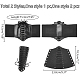 Wadorn breite elastische Korsettgürtel aus PU-Leder und Manschettenarmband-Armschutz AJEW-WR0002-04-2