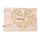 Wooden Wedding Guestbooks Notepad AJEW-M206-16-1