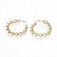 Semicircular Brass Stud Earrings EJEW-E196-17G-2